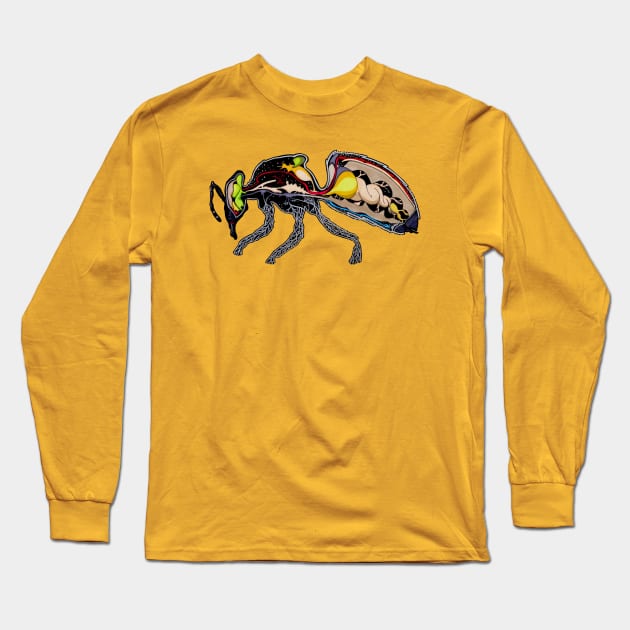 Honey Bee - Dissection Long Sleeve T-Shirt by wrg_gallery